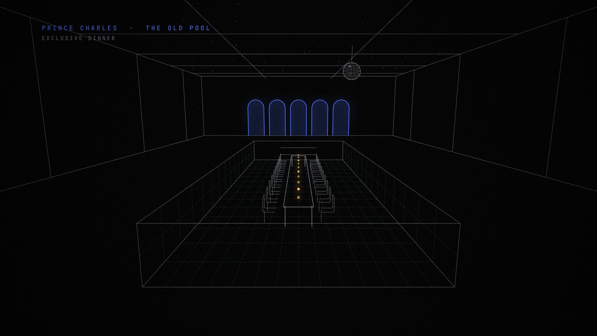 The old pool of the Bechstein piano factory, drawn as line art